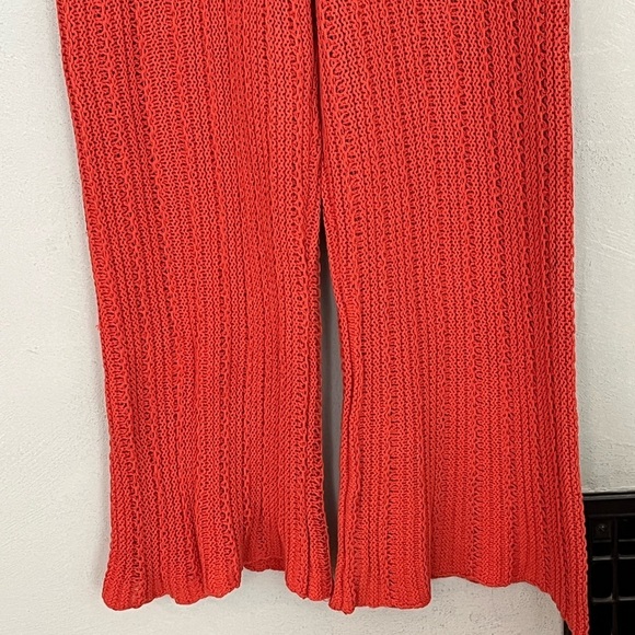 NWT Free People Beach Day Sweater Pants Boho Comfy Cotton Size M Terra Cotta - Picture 6 of 16